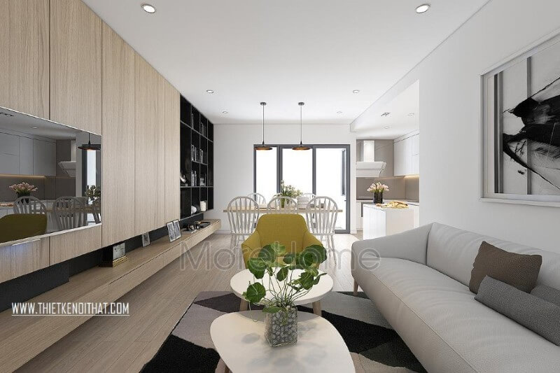 Mẫu thiết kế nội thất chung cư Home City hiện đại nhấn mạnh vào công năng sử dụng và lược bỏ đi mọi chi tiết rườm rà, rối mắt, giúp gia chủ tiết kiệm được diện tích sinh hoạt mà không hề làm mất đi tính công năng của sản phẩm. nội thất chung cư hiện đại